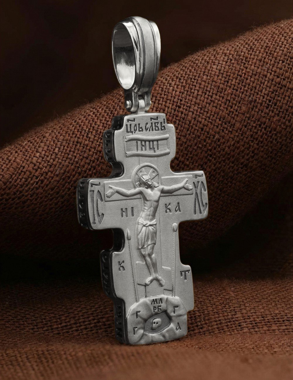 Крест из белого золота