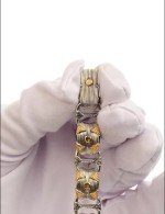 Браслет из серебра и золота c рубином