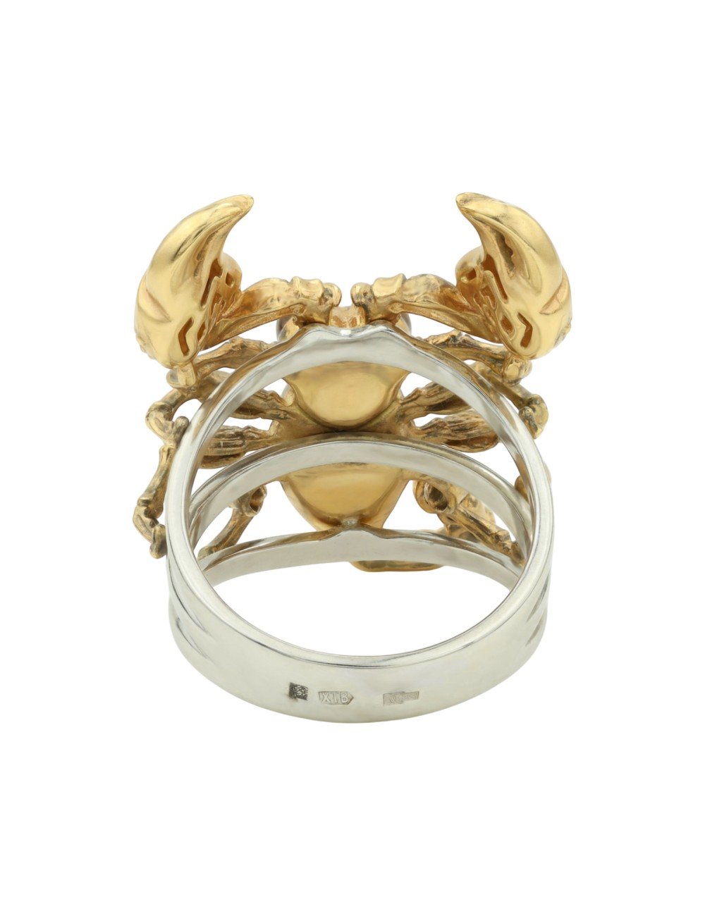 Кольцо из лимонного золота c эмалью