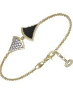 Браслет из лимонного золота c бриллиантами и ониксом