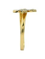 Кольцо из лимонного золота c бриллиантами