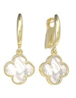 Серьги из лимонного золота c перламутром