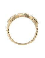 Кольцо из золота c бриллиантами, малахитом и перламутром