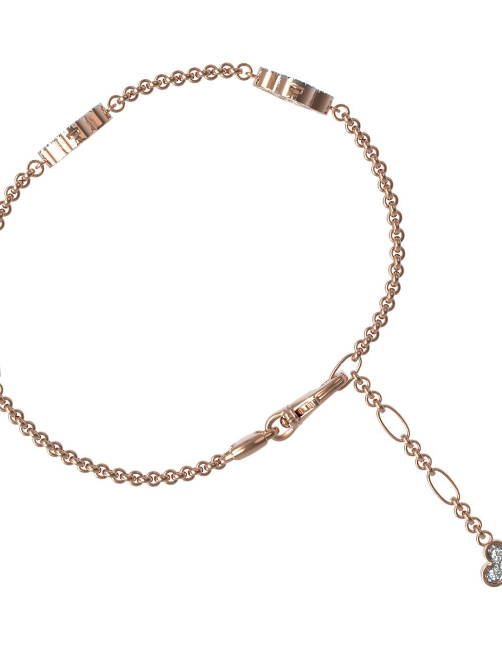 Браслет из золота c бриллиантами, малахитом и перламутром