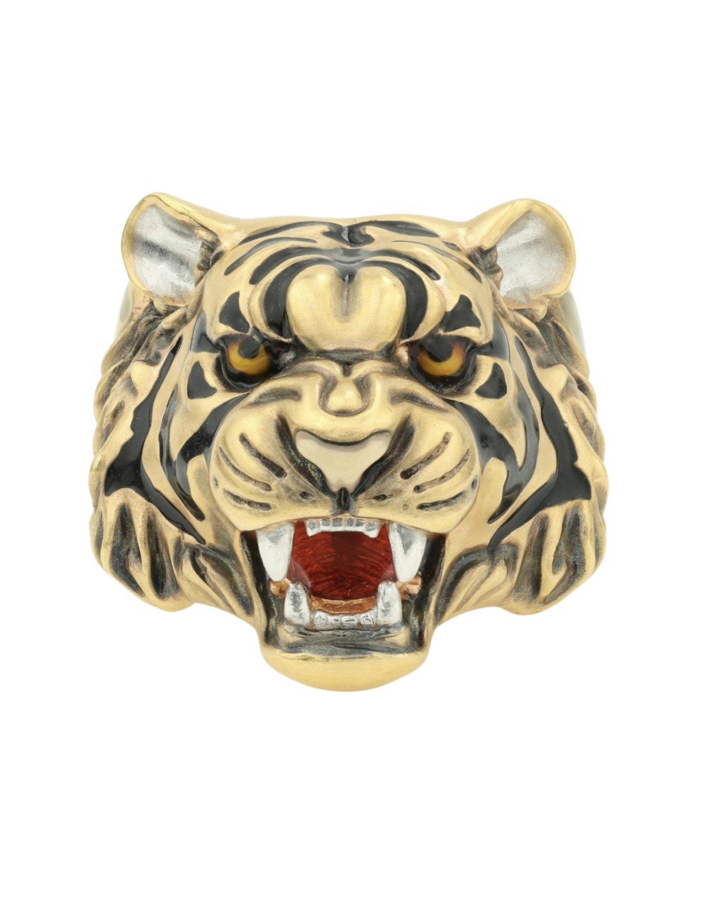 Кольцо из лимонного золота c эмалью