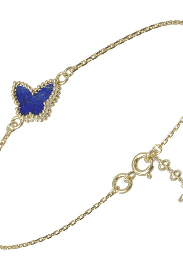 Браслет из лимонного золота c лазуритом