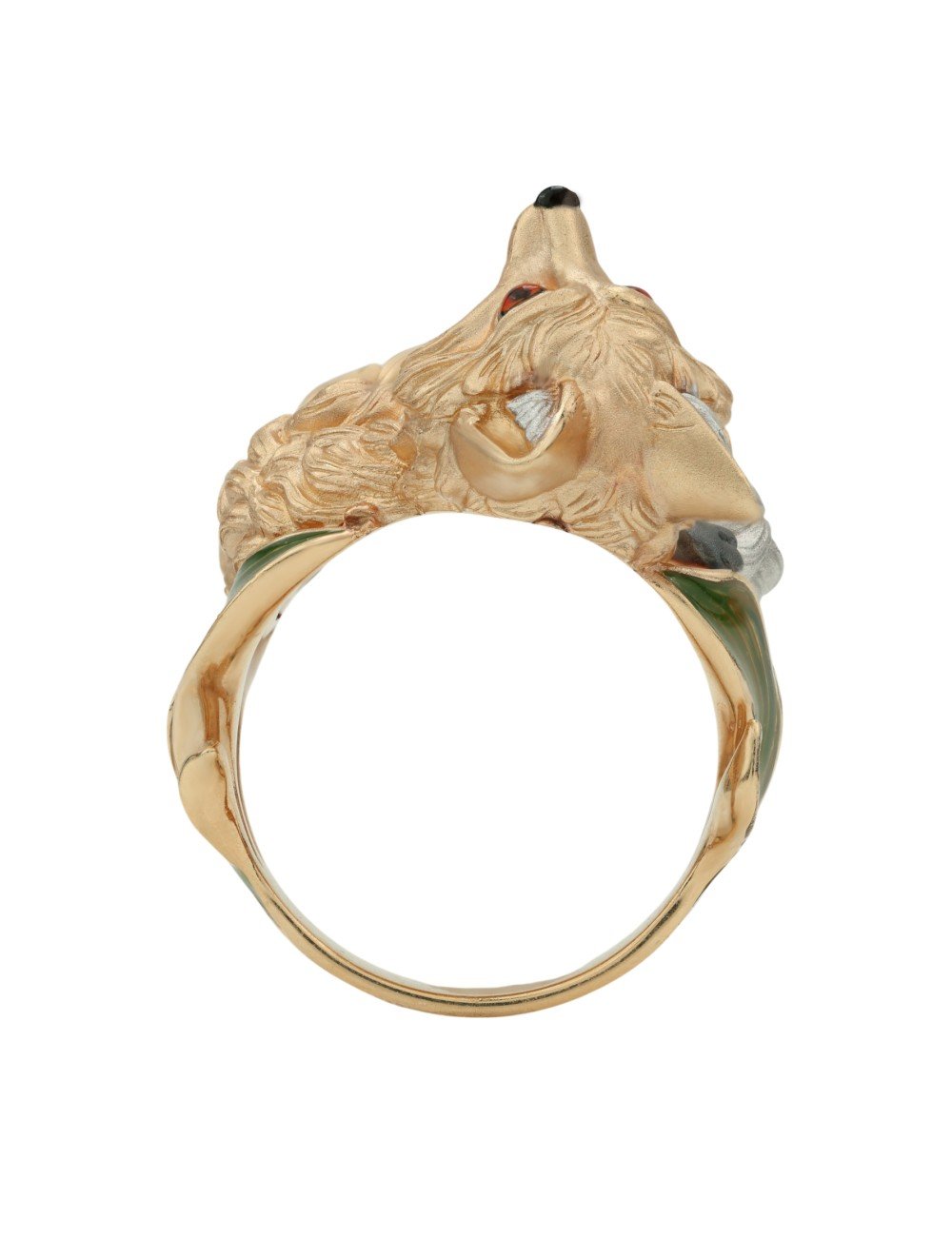 Кольцо из золота c эмалью