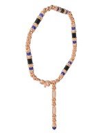 Браслет из золота c ониксом и лазуритом