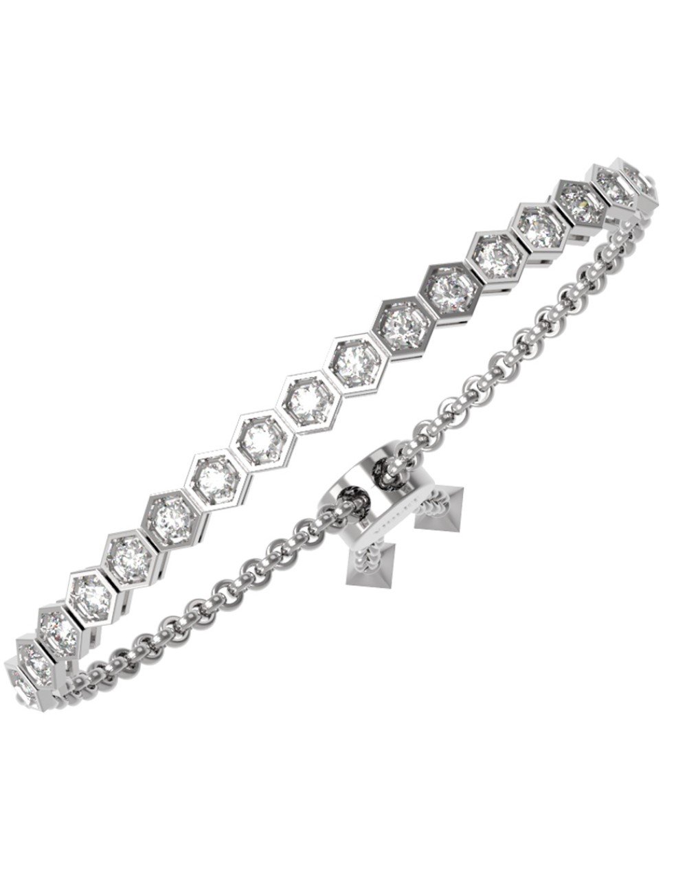 Браслет из белого золота c бриллиантами