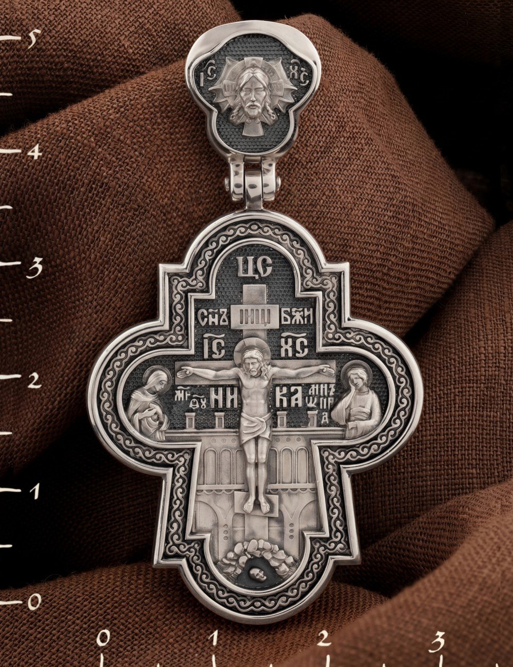 Крест из белого золота