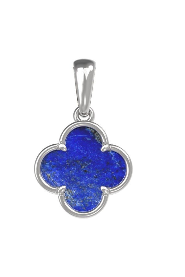 Подвеска из белого золота c лазуритом