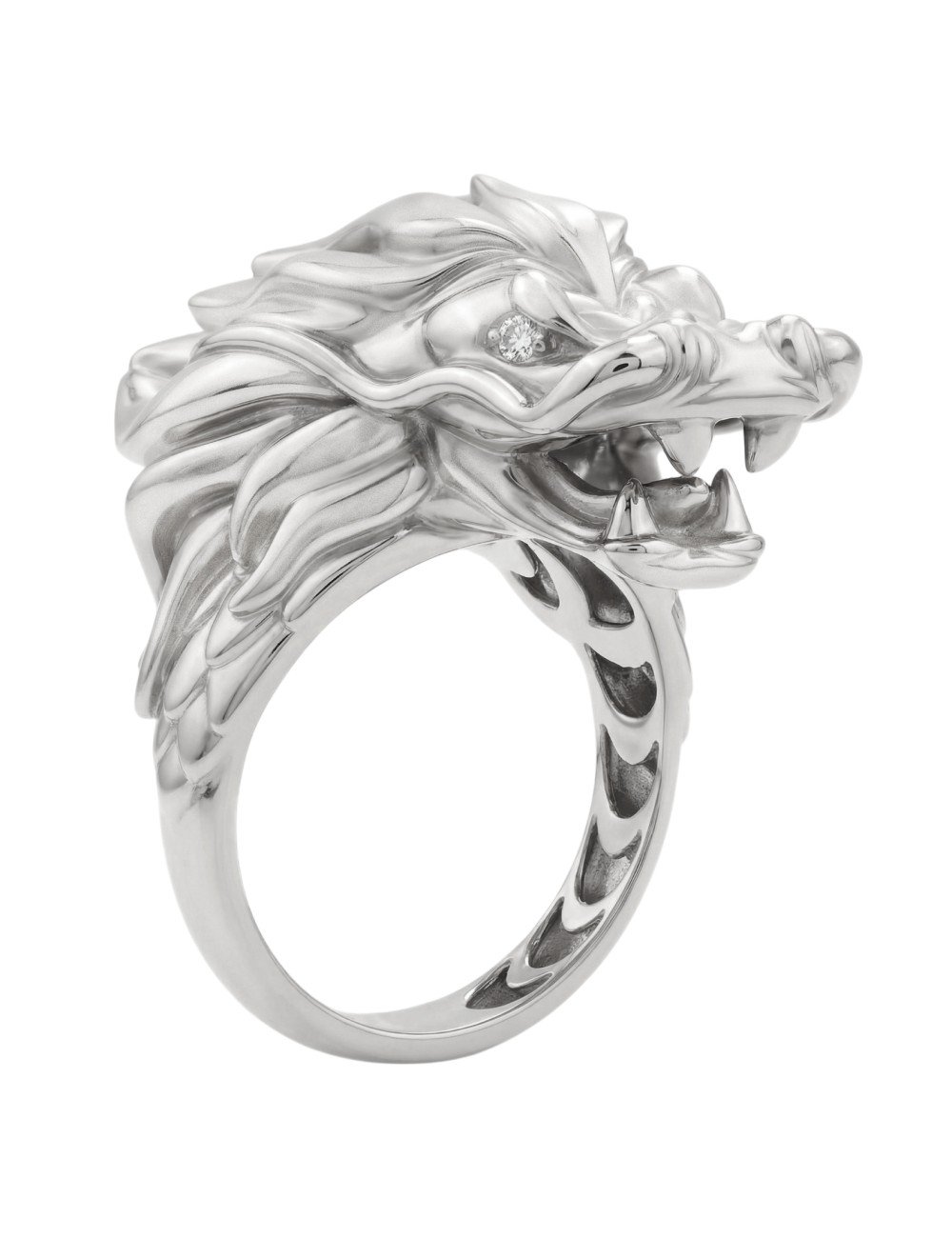 Кольцо из белого золота c бриллиантами