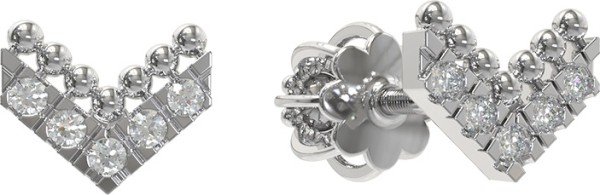 Серьги из белого золота c бриллиантами