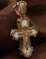 Крест из золота c бивнем мамонта