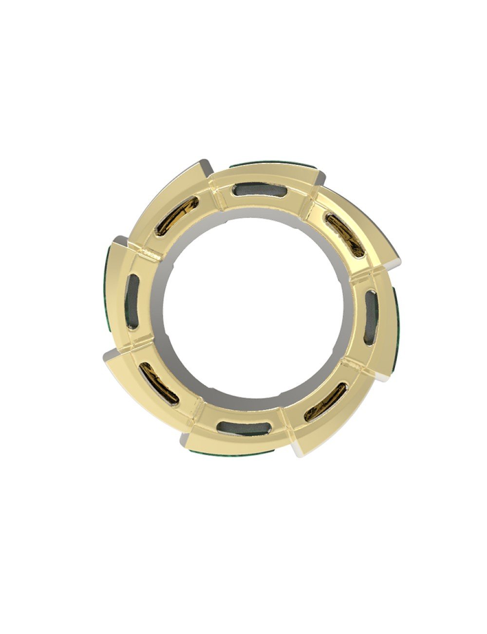 Подвеска из лимонного золота c малахитом