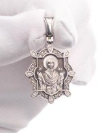 Образок из белого золота c бриллиантами