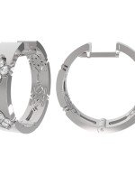 Серьги из белого золота c бриллиантами