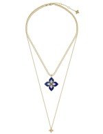 Колье из лимонного золота c бриллиантами и лазуритом