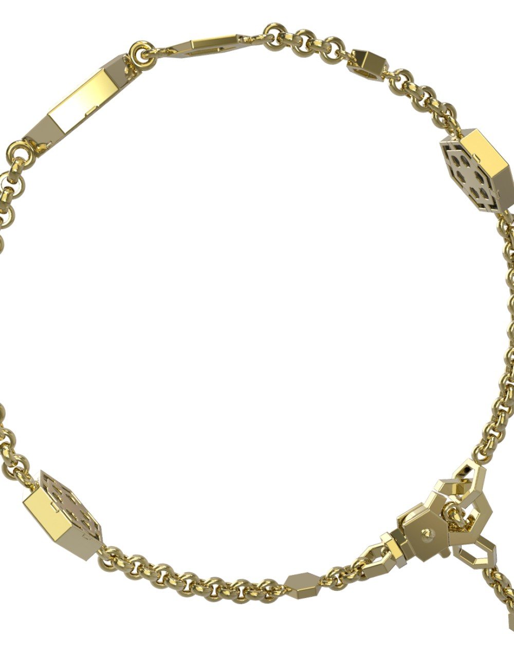 Браслет из лимонного золота c бриллиантами, лазуритом и перламутром