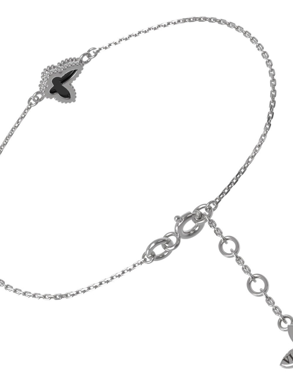 Браслет из белого золота c ониксом