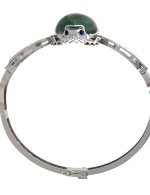 Браслет из белого золота c эмалью, фианитом, сапфиром и эмалью