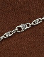 Цепь из белого золота c эмалью