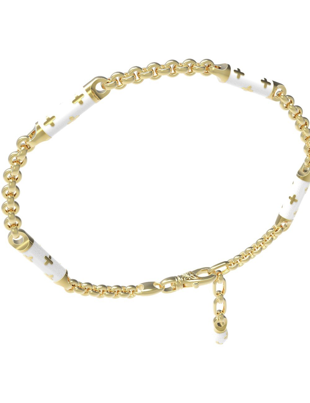 Браслет из лимонного золота c эмалью