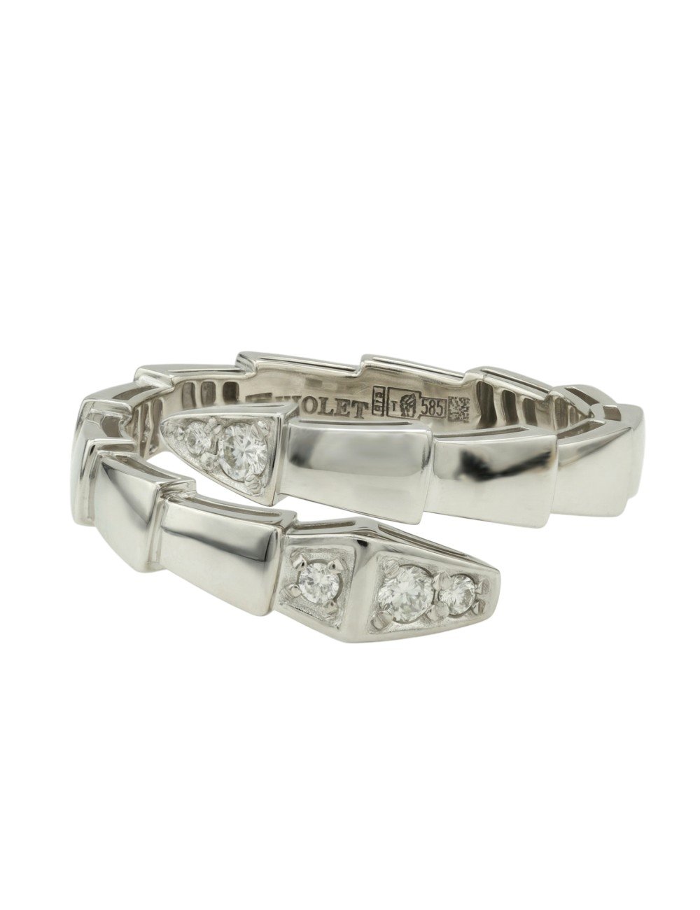 Кольцо из белого золота c бриллиантами