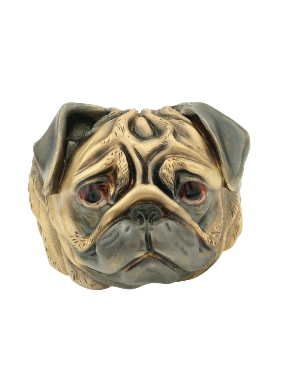 Кольцо из лимонного золота c эмалью