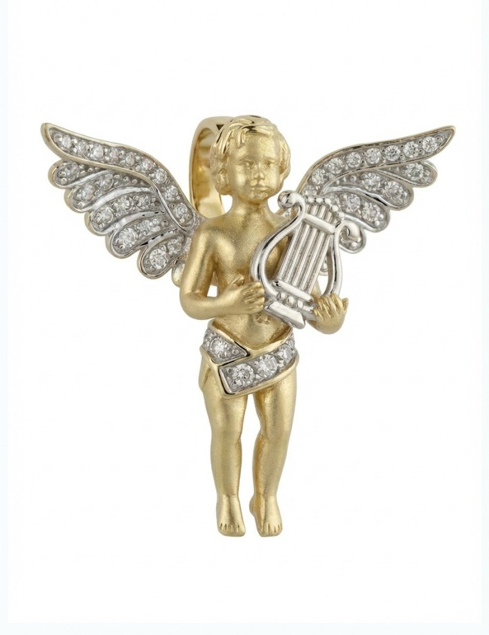 Подвеска из лимонного золота c фианитом