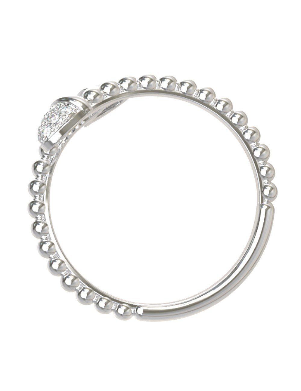 Кольцо из белого золота c бриллиантами