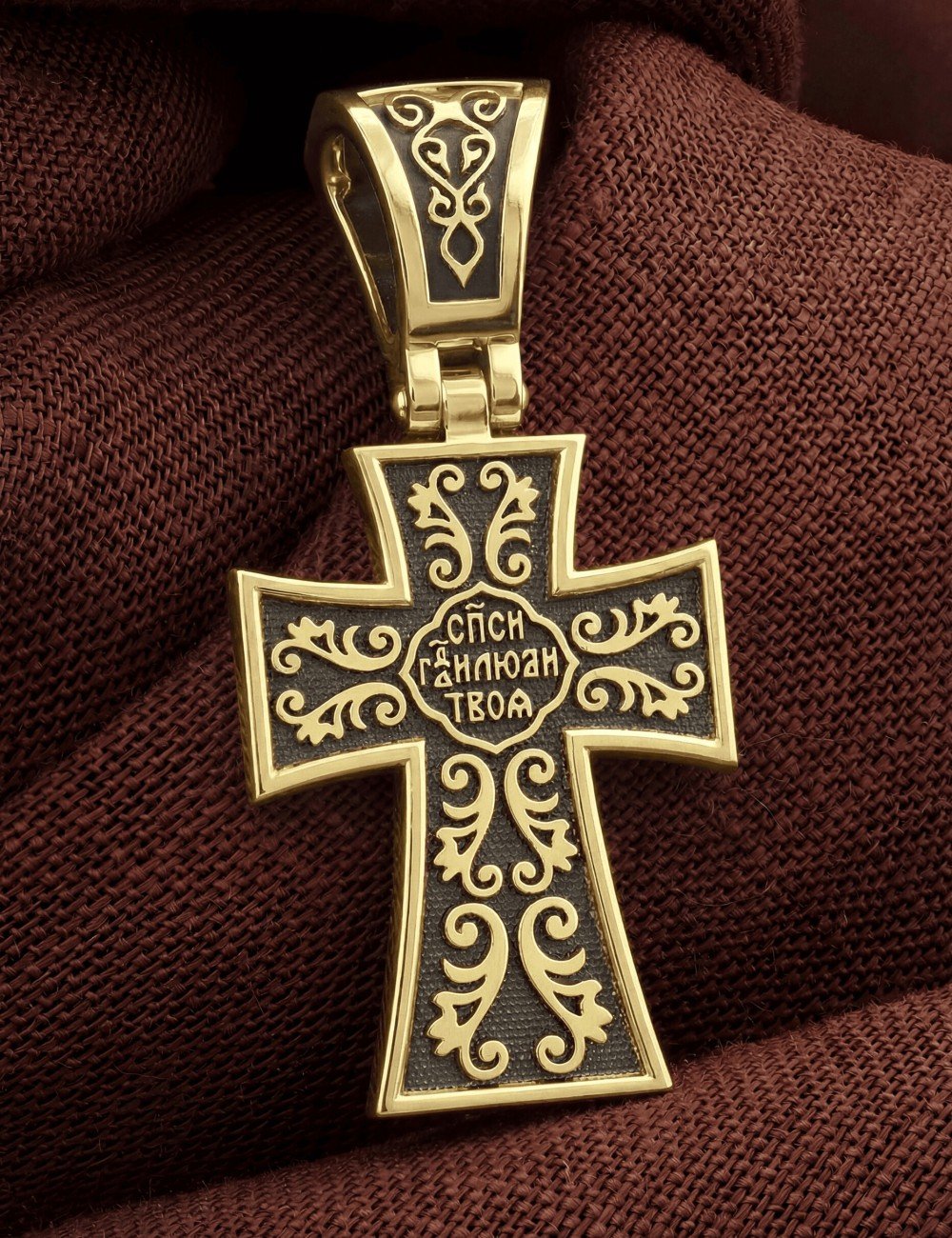 Крест из лимонного золота