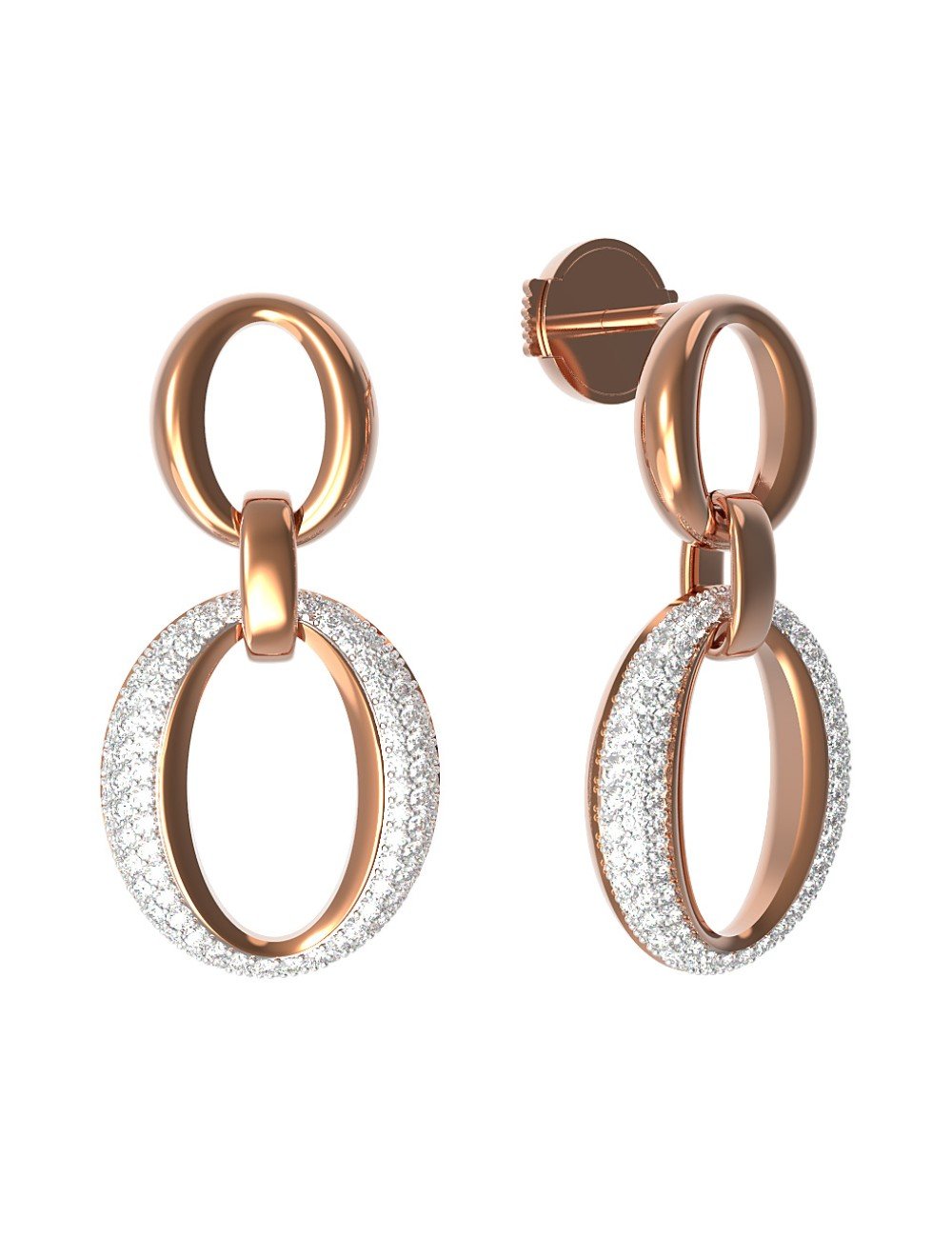 Серьги из золота c бриллиантами