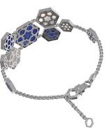 Браслет из белого золота c лазуритом и перламутром