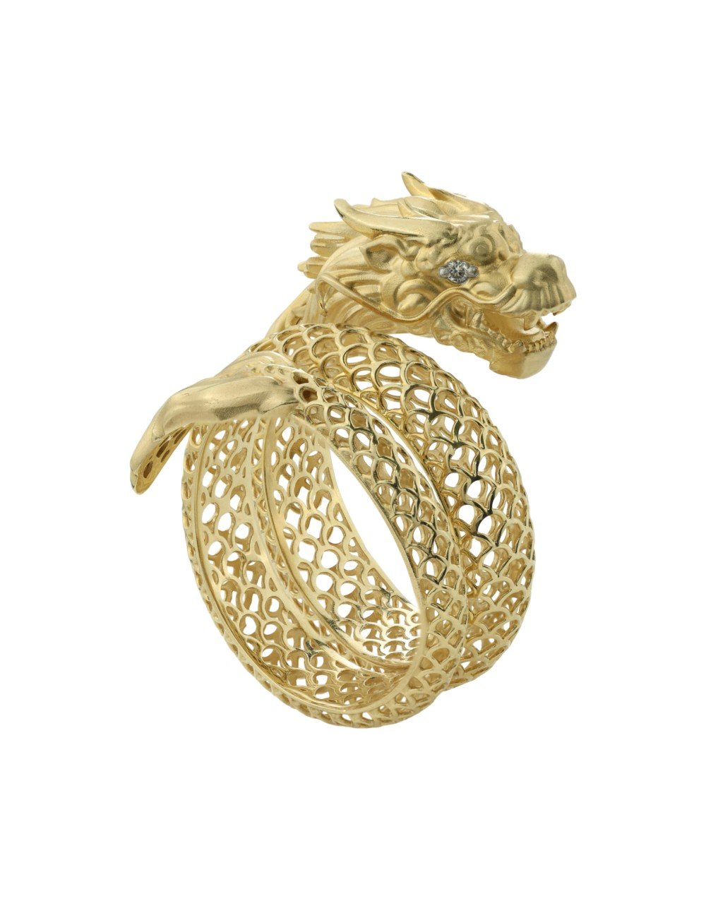 Кольцо из лимонного золота c бриллиантами