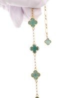 Браслет из лимонного золота c малахитом