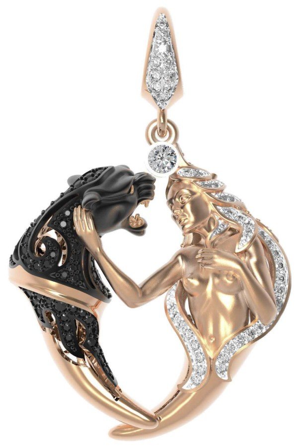 Подвеска из золота c фианитом