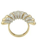 Кольцо из лимонного золота c бриллиантами