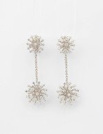 Серьги из белого золота c бриллиантами