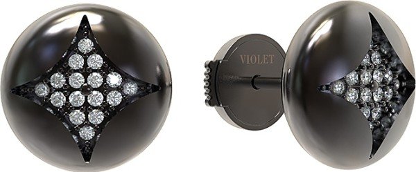 Серьги из белого золота c бриллиантами