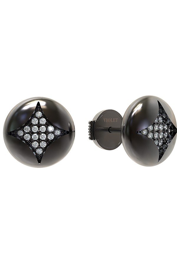 Серьги из белого золота c бриллиантами