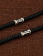 Шнурок шёлковый из белого золота c шёлковым шнурком