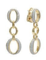 Серьги из лимонного золота c бриллиантами