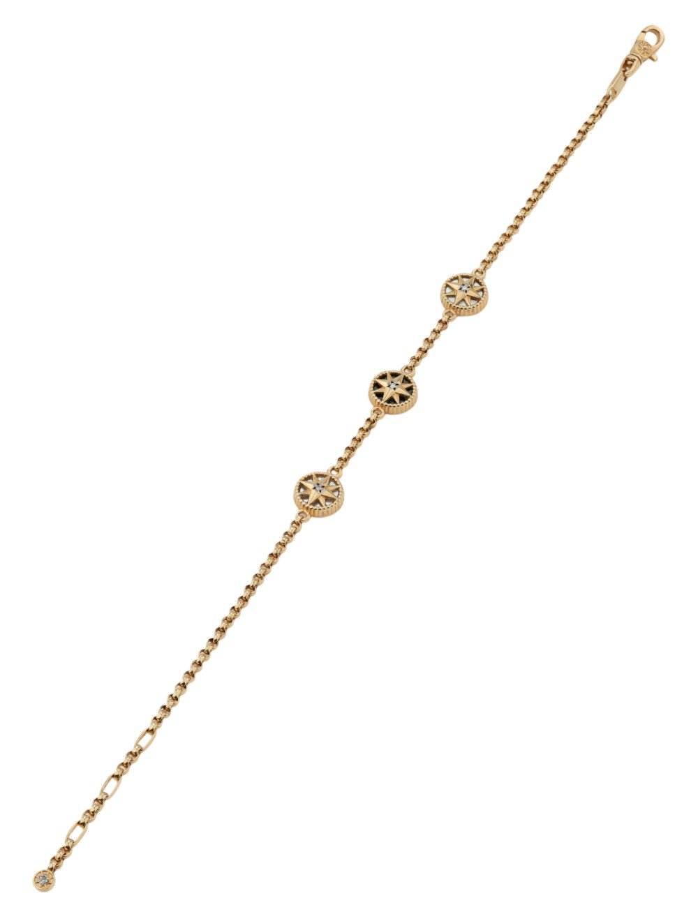 Браслет из золота c бриллиантами, ониксом и перламутром