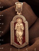 Образок из золота c эмалью