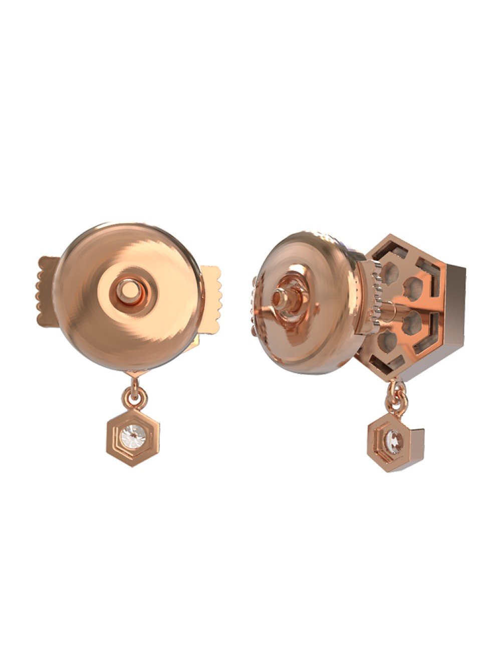 Серьги из золота c бриллиантами и перламутром