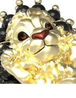 Кольцо из лимонного золота c эмалью и ониксом