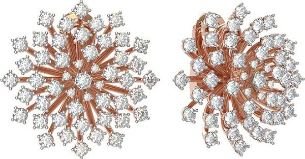 Серьги из золота c бриллиантами