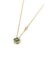 Колье из золота c бриллиантами и малахитом