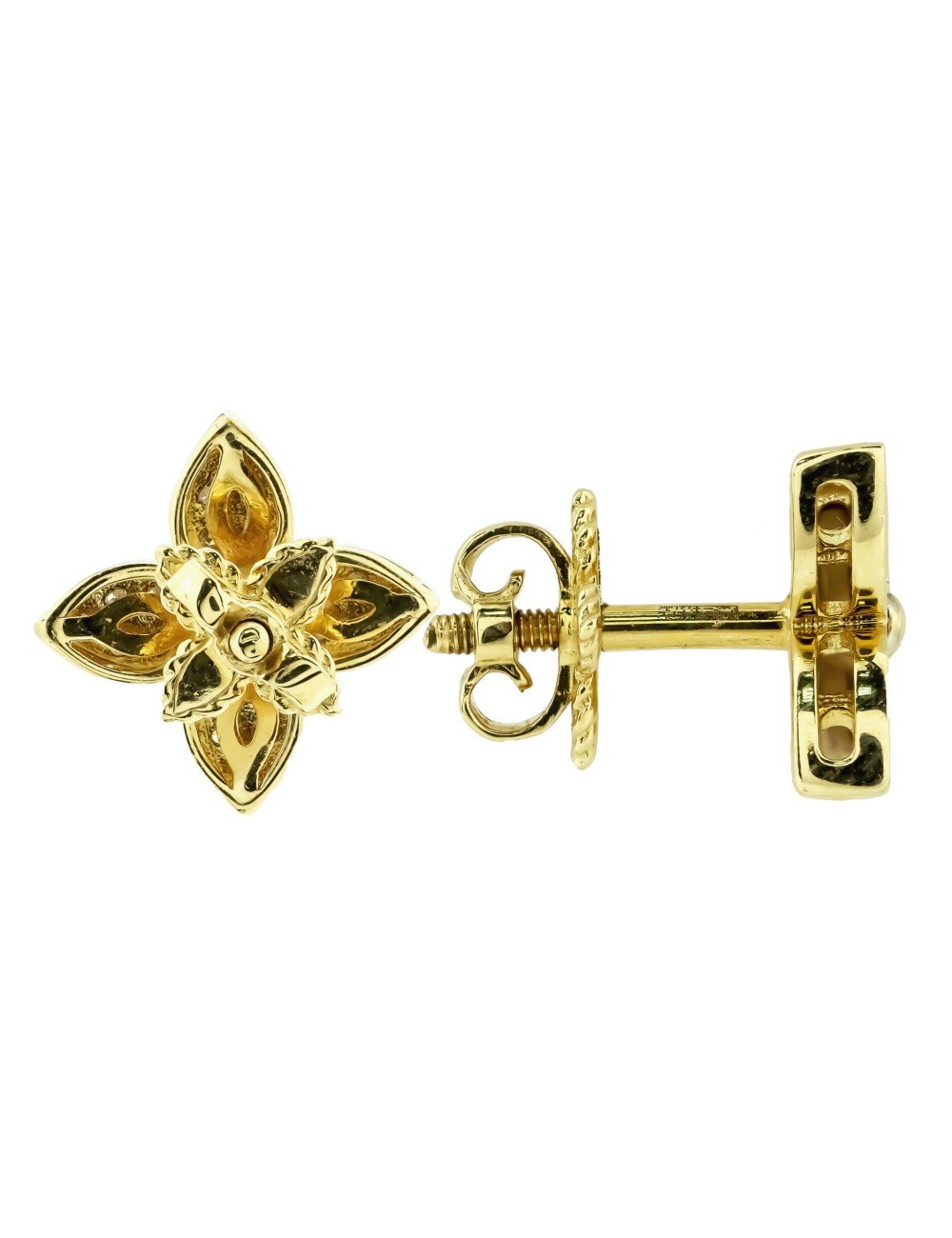 Серьги из лимонного золота c бриллиантами